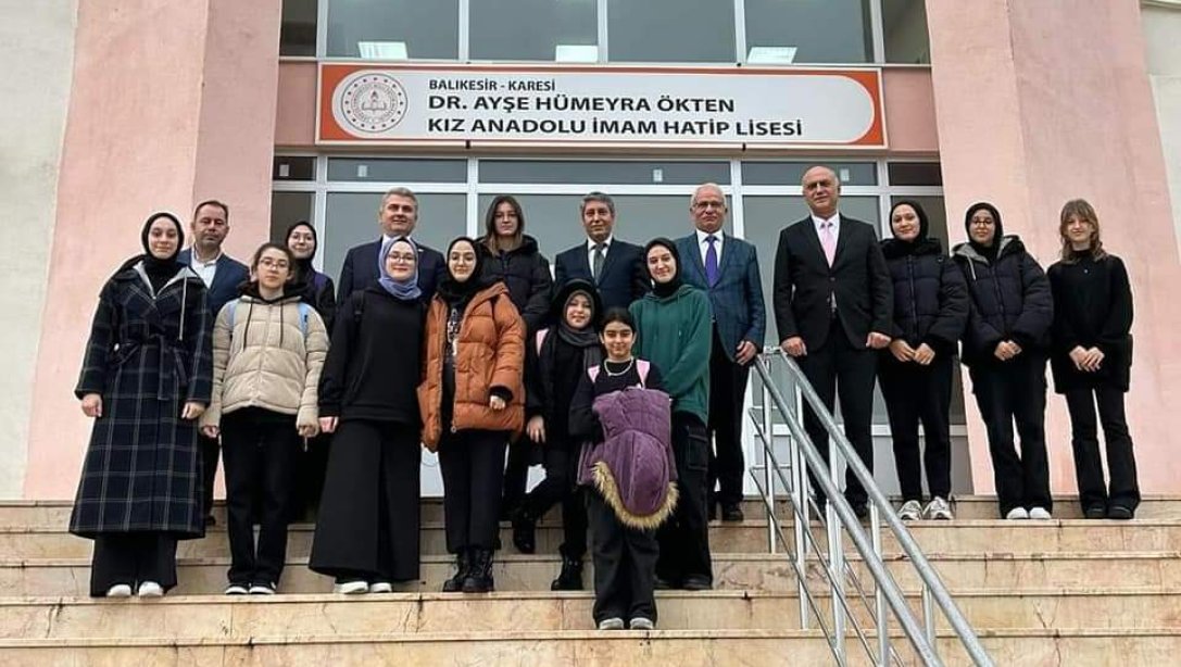 Balıkesir  Milletvekili Sayın Mustafa CANBEY, Dr. Ayşe Hümeyra Ökten Kız Anadolu İmam Hatip Lisesini Ziyaret Etti.