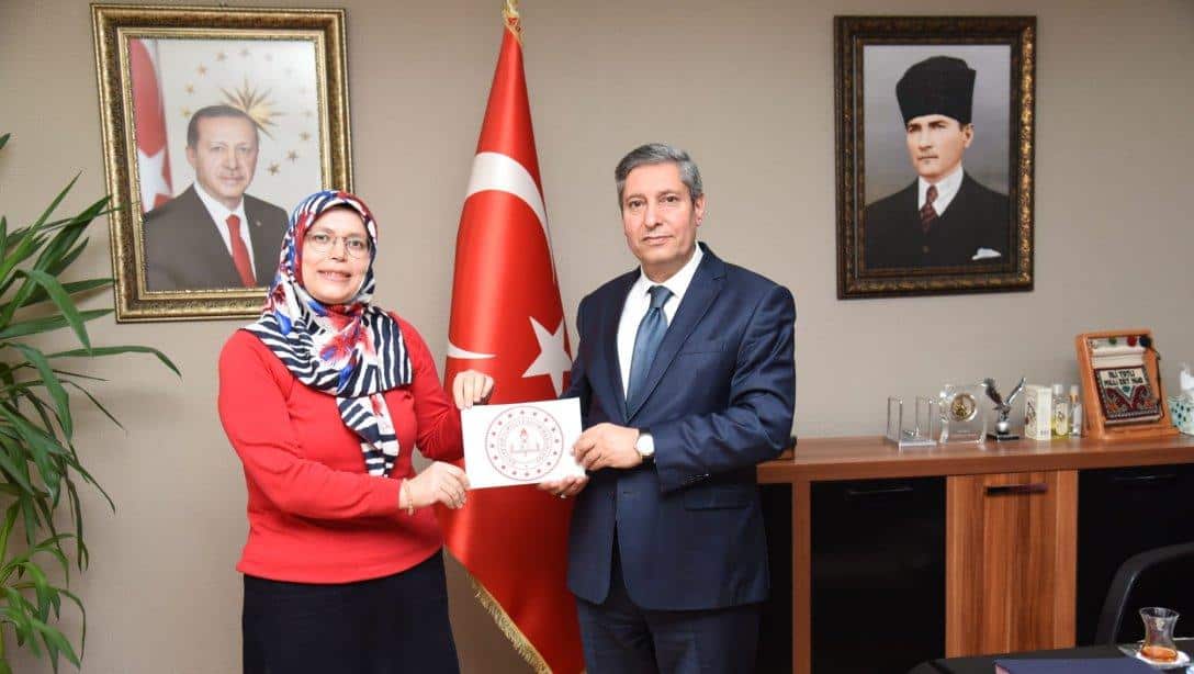 EPALE-4 Projesi Türkiye 3.sü Öğretmenimiz İl Milli Eğitim Müdürümüz Sayın Ali TATLI'yı Ziyaret Etti.