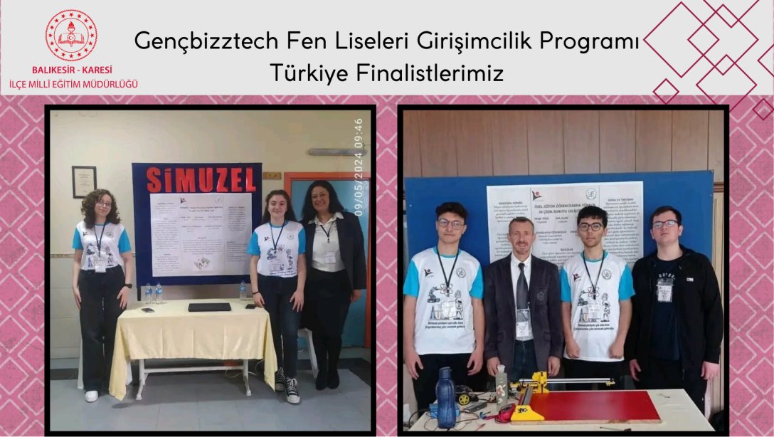 Gençbizztech Fen Liseleri Girişimcilik Programı Türkiye Finalistleri İlçemizden...