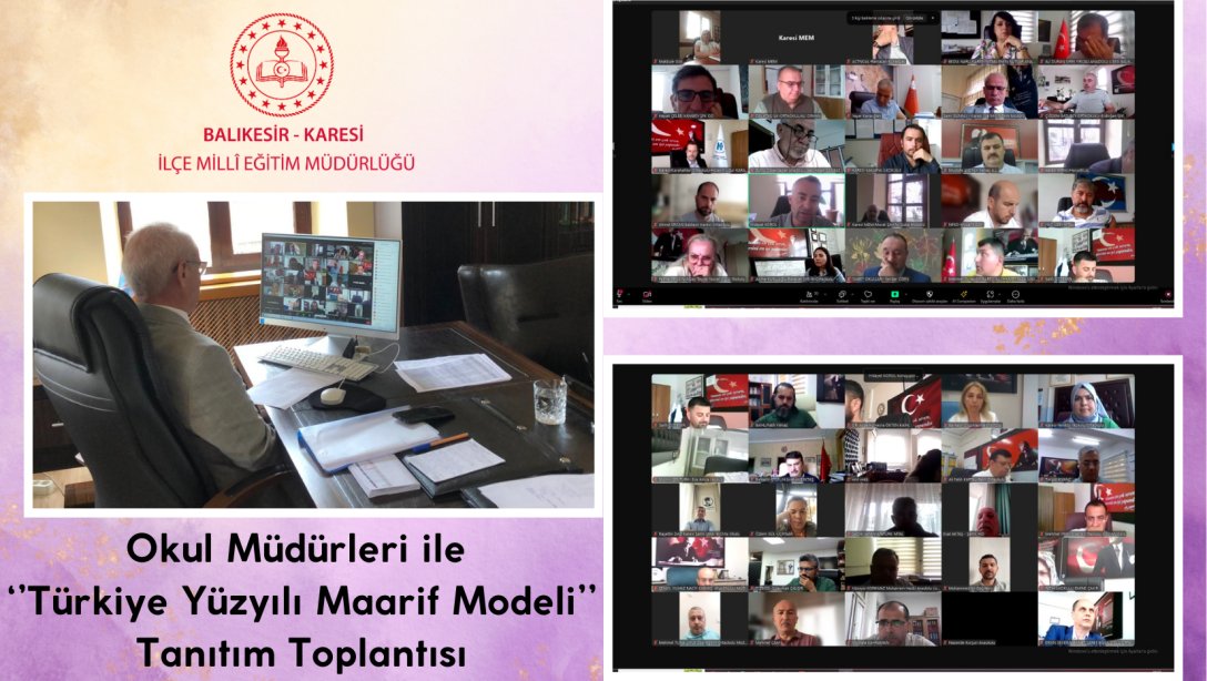 Okul Müdürleri ile ''Türkiye Yüzyılı Maarif Modeli'' Tanıtım Toplantısı Yapıldı.
