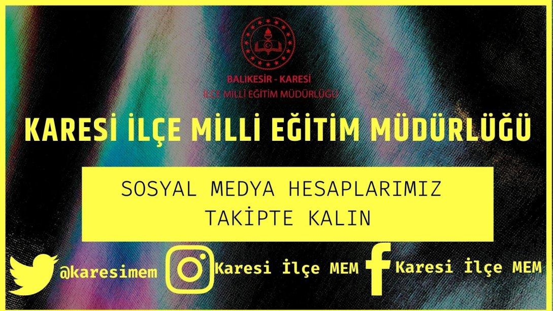 Karesi İlçe Milli Eğitim Müdürlüğü Sosyal Medya Hesapları